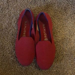 Rothy’s red loafer style shoe size 8